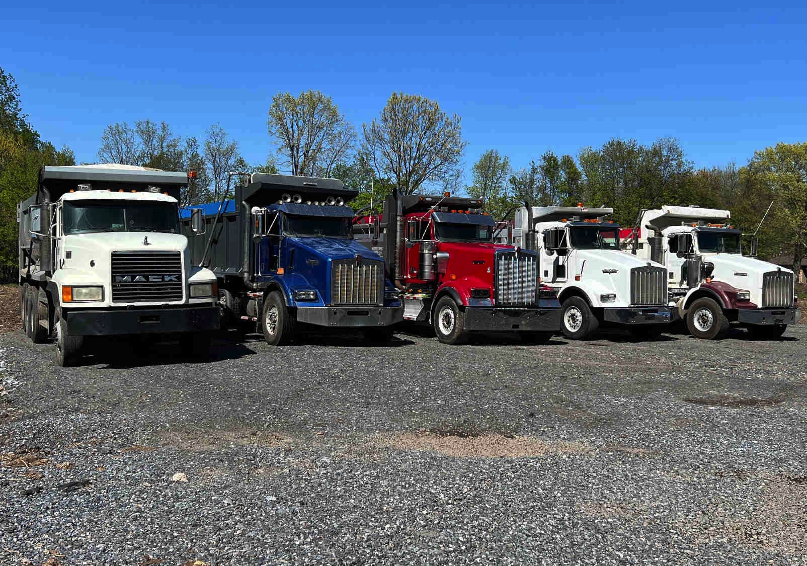 A picture of some of our American Trucks ready for snow removal.